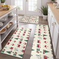 thumbnail image 2 of Beige Christmas Santa and Train Pattern Kitchen Rugs Sets Of 3,Kitchen Runner Rugs Non Skid Washable,Decorative Kitchen Floor Mats for Kitchen,Sink,Laundry,17"x30"+ 17"x47" + 17"x59", 2 of 6