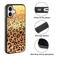 thumbnail image 2 of WIRESTER Shockproof Soft Rubber Cover Case for Apple iPhone 16 6.1" 2024, Gold Glitter Sparkle With Black Yellow Glitter Leopard, 2 of 5