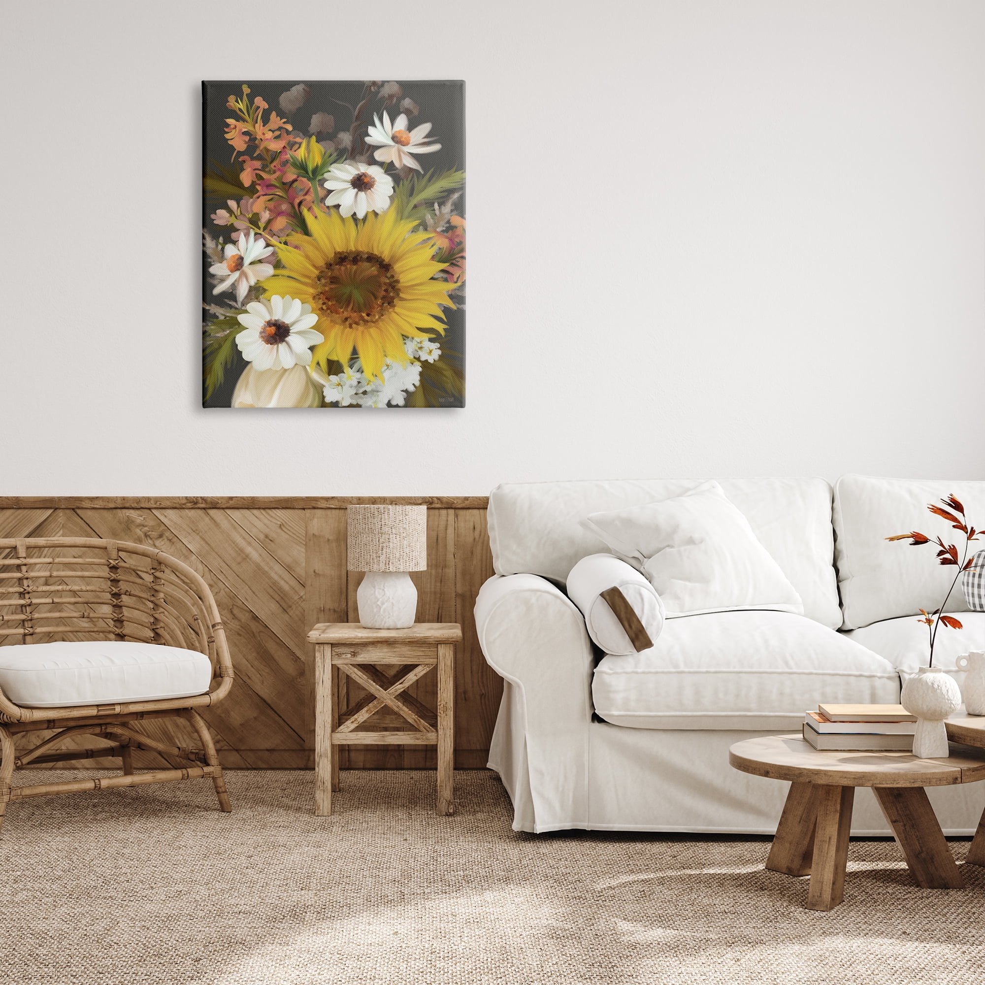 Stupell Industries Vintage Rural Florals Botanical & Floral Painting Gallery Wrapped Canvas Art Print Wall Art, 30 x 40