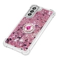 thumbnail image 4 of Funda para Samsung Galaxy S21 FE 5G con Brillo Líquido Flotante, Purpurina, Parachoques y Anillo Giratorio Soporte, 4 of 5