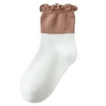 thumbnail image 3 of Eltusu Baby Girls Socks, Soft Stretch Comfort Cotton Mid-Calf Socks Coffee Size 0-1 T, 3 of 4