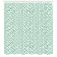 thumbnail image 3 of Ambesonne Greek Shower Curtain, Labyrinth Checkered Theme, 69"Wx84"L, Mint Green and White, 3 of 3