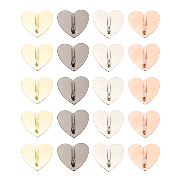20pcs Heart Shape Self-Adhesive Mobile Phone Buckles Stickers for Phone Case Decoration and Grip