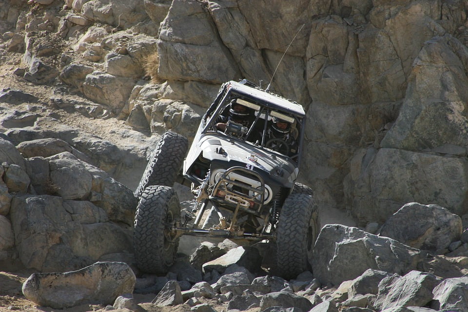 Canvas Print Racing King of The Hammers 4x4 Mountain Quadricycle