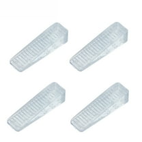 Ncheli 4-Piece Clear Rubber Door Chocks, 4-Pack