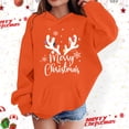 thumbnail image 2 of FUZHIQ Hoodie for Girls Christmas Tree Graphic Print Long Sleeve Tops Comfy Plus Size Hoodies Kids Pullover Sweatshirts Orange for 11-12 Years, 2 of 6