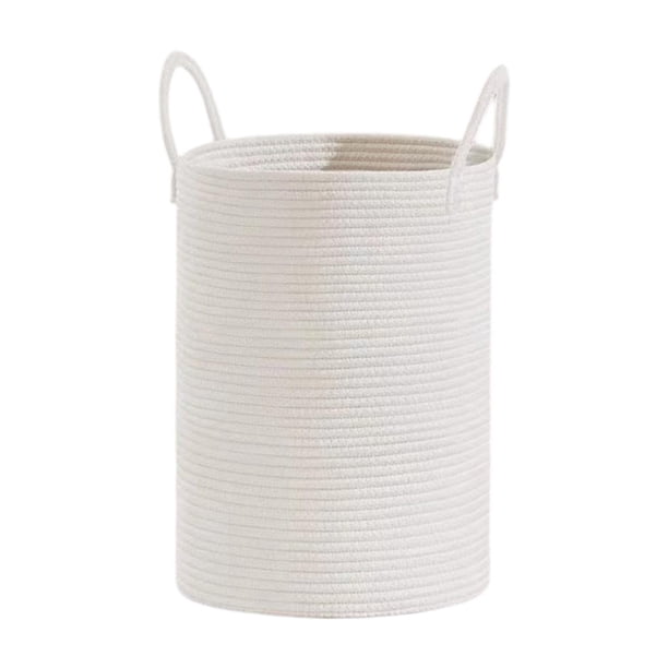 Cesta de lavandería BLESIY tejida cesta de ropa sucia decorativa para organización del hogar cesta de juguete cesta de manta 38cm