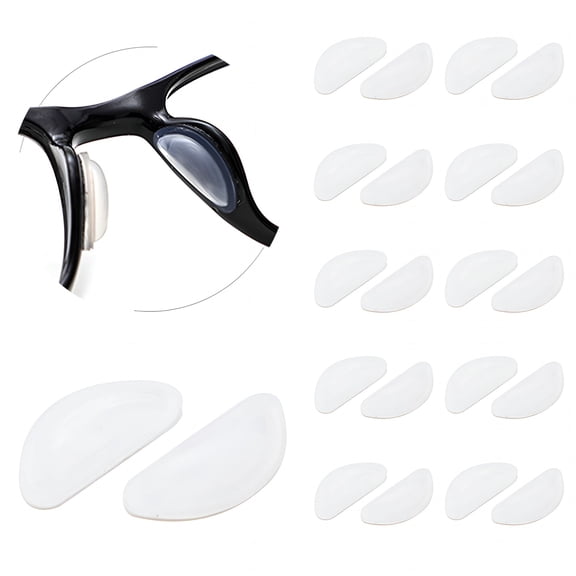 HBMYN 10 Pairs Anti-Slip Glasses Nose Pads with Soft Silicone Adhesive for Eyeglasses,Sunglasses,Reading Glasses