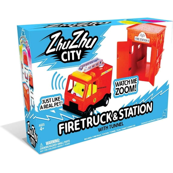 Zhu Zhu City Firetruck & Station Playset [with Tunnel]