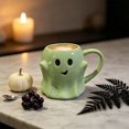 thumbnail image 5 of Gecau Halloween Themed Ghost Shape Mug Weird Drinking Cup Ceramic Ideal Decor for Halloween Party Home Must Have Gift 450ml, 5 of 6
