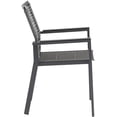 thumbnail image 6 of Meridian Furniture Maldives Grey Rope Fabric Outdoor Patio Dining Arm Chair, 6 of 11