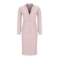 thumbnail image 3 of Women's Skirt Suit Set Elegant Wear Business Attire Stylish Two Piece Outfit Comfortable Work, 3 of 3