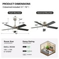 thumbnail image 4 of Sofucor 42" Modern Ceiling Fan ,Dual Mount,LED Integrated,3 Light Temperature(3000K/4000K/6000K), 4 of 7