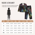 thumbnail image 4 of Yiaed Dragon with Colorful Tail Print Pajamas Women's Long Sleeve Sleepwear Soft Button Down Loungewear Pjs Lounge Set Nightwear Womens Pajama Pants-XX-Large, 4 of 7