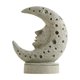 thumbnail image 5 of Quemador de incienso de luna creciente, adorno de resina para yoga y sala de estar. Gris, 5 of 9
