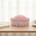 thumbnail image 4 of Slccxzc Japanese Y2K Lace Sailor Hat with Bow Women Vintage Beret Flipped Brim Beret Cap for Party Accessory, 4 of 7