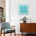 thumbnail image 3 of Framed Canvas Wall Art for Living Room Teal Key Pattern Wall Decor, Geometric Art Aesthetic Paintings for Bedroom Office Kitchen Bathroom, Ready to Hang Artwork Wall Pictures 8x8 Inch, 3 of 9