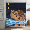 thumbnail image 7 of Shower Curtain, Ocean Scene with Noah's Ark Washable Shower Curtain for Bathroom, Waterproof Bathroom Shower Curtain Set with Hooks Long Shower Curtain 72x72in Home Decor, 7 of 7