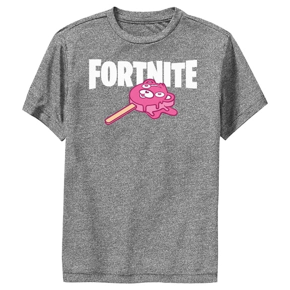 Boy's Fortnite Cuddle Team Leader Popsicle Performance Graphic Tee Charcoal Heather Medium