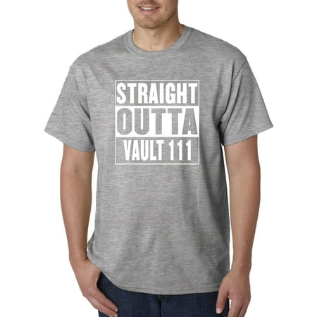 850 - Unisex T-Shirt Straight Outta Vault 111 Fallout 4 Game Medium Heather (Fallout 4 Best Clothing)
