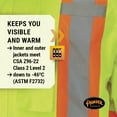 thumbnail image 3 of Pioneer High Visibility 7-in-1 Winter Bomber Jacket for Men - 100% Waterproof Safety Rainwear for Work - ANSI Class 3 Yellow, 3 of 7