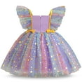 thumbnail image 7 of Avrntaa Baby Girls Cute Tutu Dress Star Print Flutter Party Dresses Wedding Pageant Ball Gown with Bow, 7 of 7