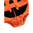 thumbnail image 2 of Qiylii Baby Halloween Romper, Pumpkin Shaped Long Sleeve Zipper Bodysuit, 2 of 7