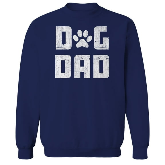 Dog Dad Humor Graphic Navy Men's Crewneck Sweatshirt