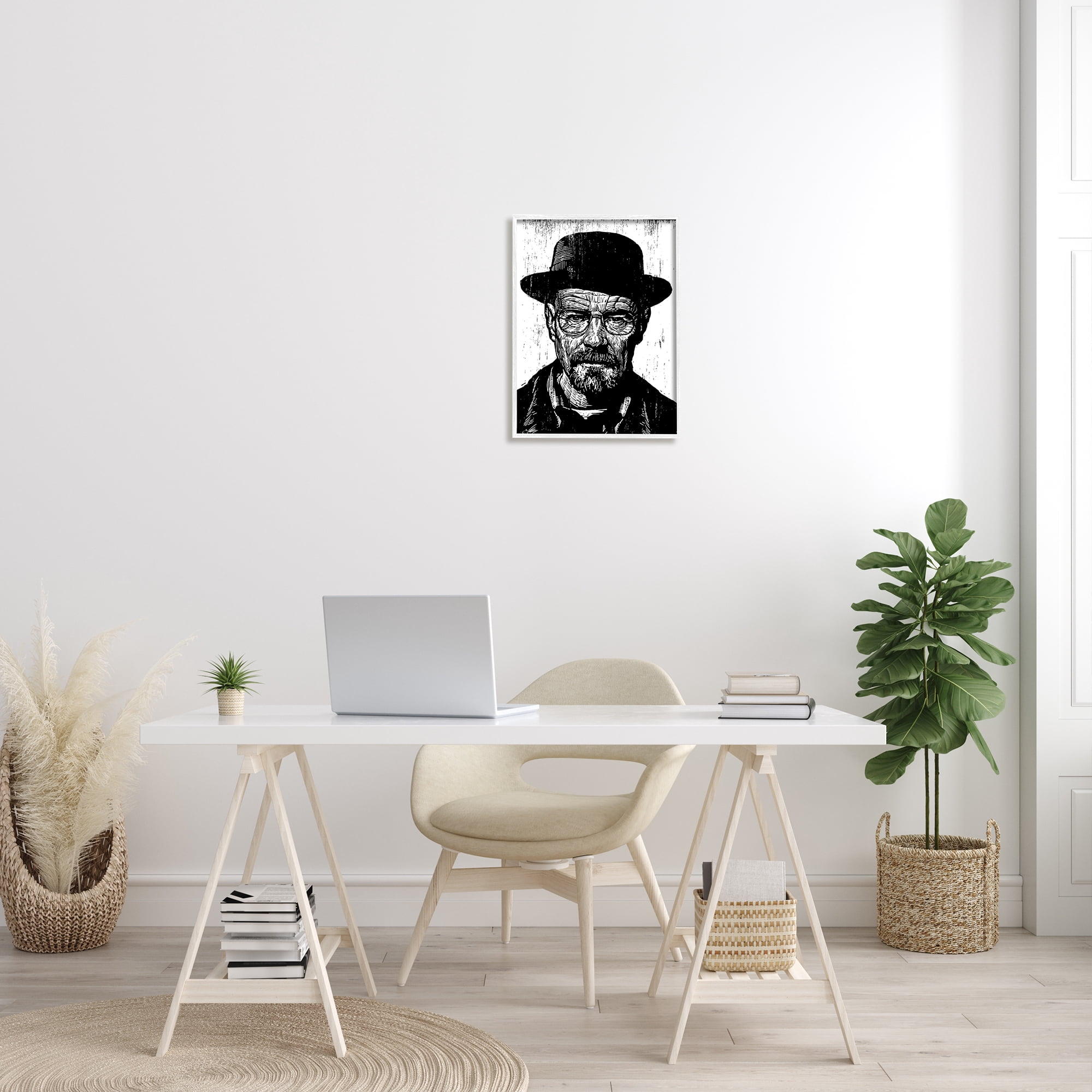 Stupell Industries Walter White Heisenberg Breaking Bad Famous People Portrait, 16 x 20,Design by Neil Shigley