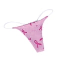 thumbnail image 4 of GDREDA High Waisted Seamless Underwear Women Sexy Underpants Comfort Sexy Pattern Sexy Panties Low Rise Soft Sexy T Back G String Panties Womens Underpants Cancer Month Watermelon Red,S, 4 of 5