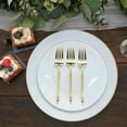 Efavormart 24 Pack | 6" Gold Glittered European Style Plastic Forks With Roman Column Handle ...