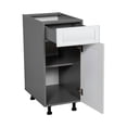 thumbnail image 3 of 21" Base Cabinet Single Door Single Drawer with Shaker White Matte door, 3 of 5