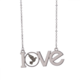 thumbnail image 1 of Geometric Crow Origa Pattern Love Necklace Pendant Charm Jewelry, 1 of 3
