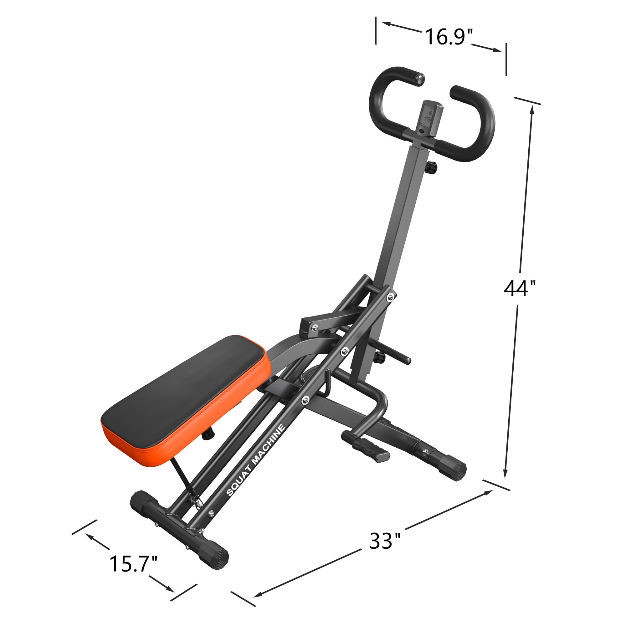 Soges Squat Assist Trainer for Glutes Workout, Squat Strength Exercise Equipment for Home Gym Fitness, Leg Machine Glute Trainer for Home Workout, Squat Machine for Women, Black