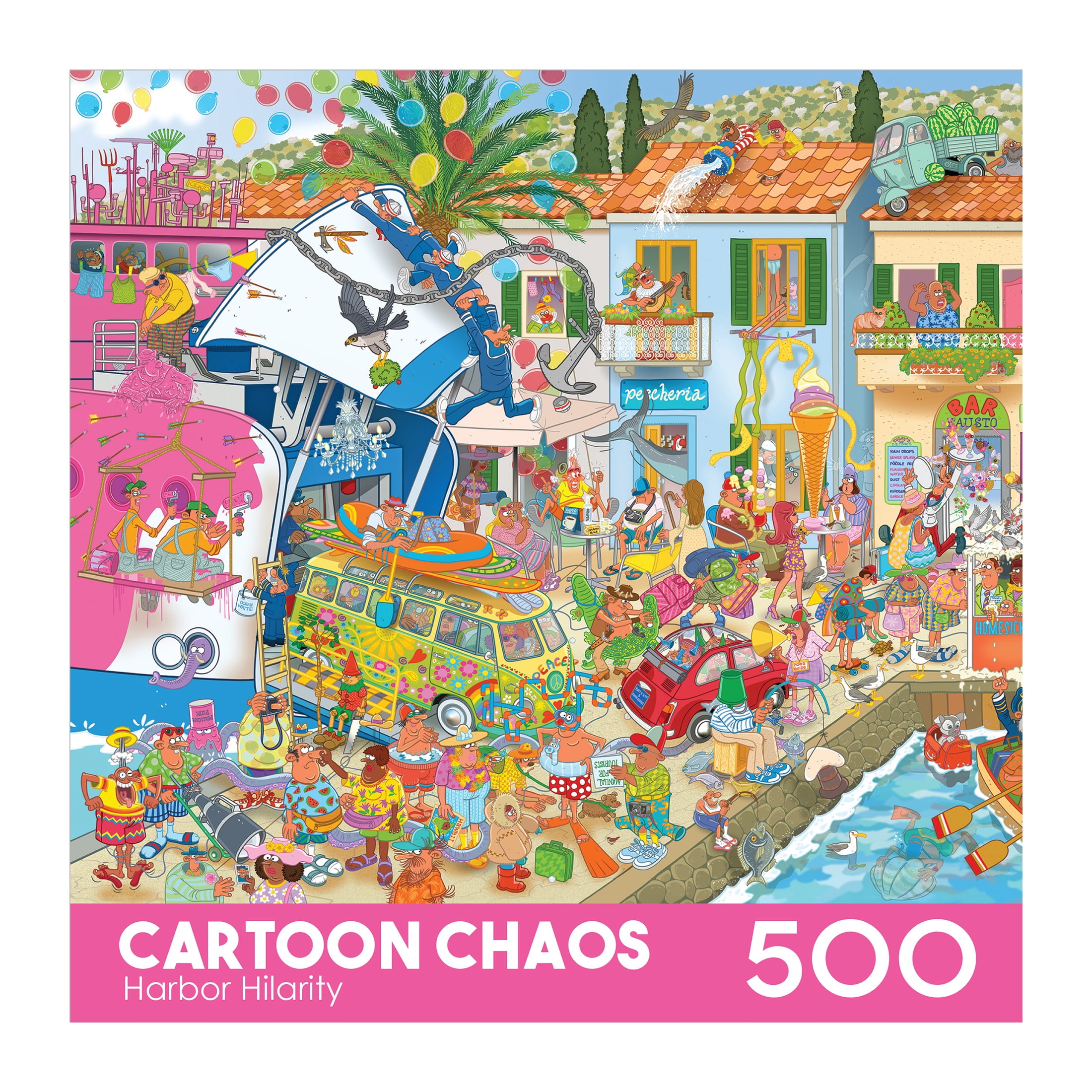 Cartoon Chaos 500pc - HARBOR HILARITY