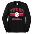 thumbnail image 2 of Wild Bobby City of Texas Baseball Fantasy Fan Sports Men's Long Sleeve T-Shirt, Black, Small, 2 of 6