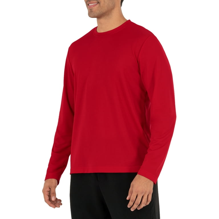 Athletic Works Men's Active Quick Dry Long Sleeve T-Shirt