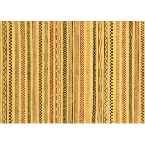 Ahgly Company Indoor Rectangle Abstract Brown Modern Area Rugs, 2' x 4'