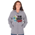 thumbnail image 5 of Smurfs Cute Smurfette How About a Hug Zip Hoodie Sweatshirt Women Brisco Brands S, 5 of 6