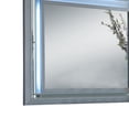 thumbnail image 4 of Benjara Contemporary Style Rectangular Wooden Frame Mirror with LED Lights, Silver, 4 of 5