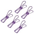 thumbnail image 1 of Uxcell 1" Small Metal Wire Clips Multi-Purpose Bag Clamps, Purple 45 Count, 1 of 5