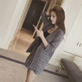 thumbnail image 3 of Women's 2 Pieces Outfits Plaid Blazers and Tie Waist Shorts Set, 3 of 5