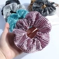 thumbnail image 4 of Hair Rope Shiny Sequins Hollow Mesh Hair Tie No Damage High Elasticity Ponytail Holder Daily Hair Accessory, 4 of 8