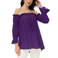 thumbnail image 2 of Femmes Renaissance hors Épaule Top Costumes Blouse Boho Paysan Chemise, 2 of 5