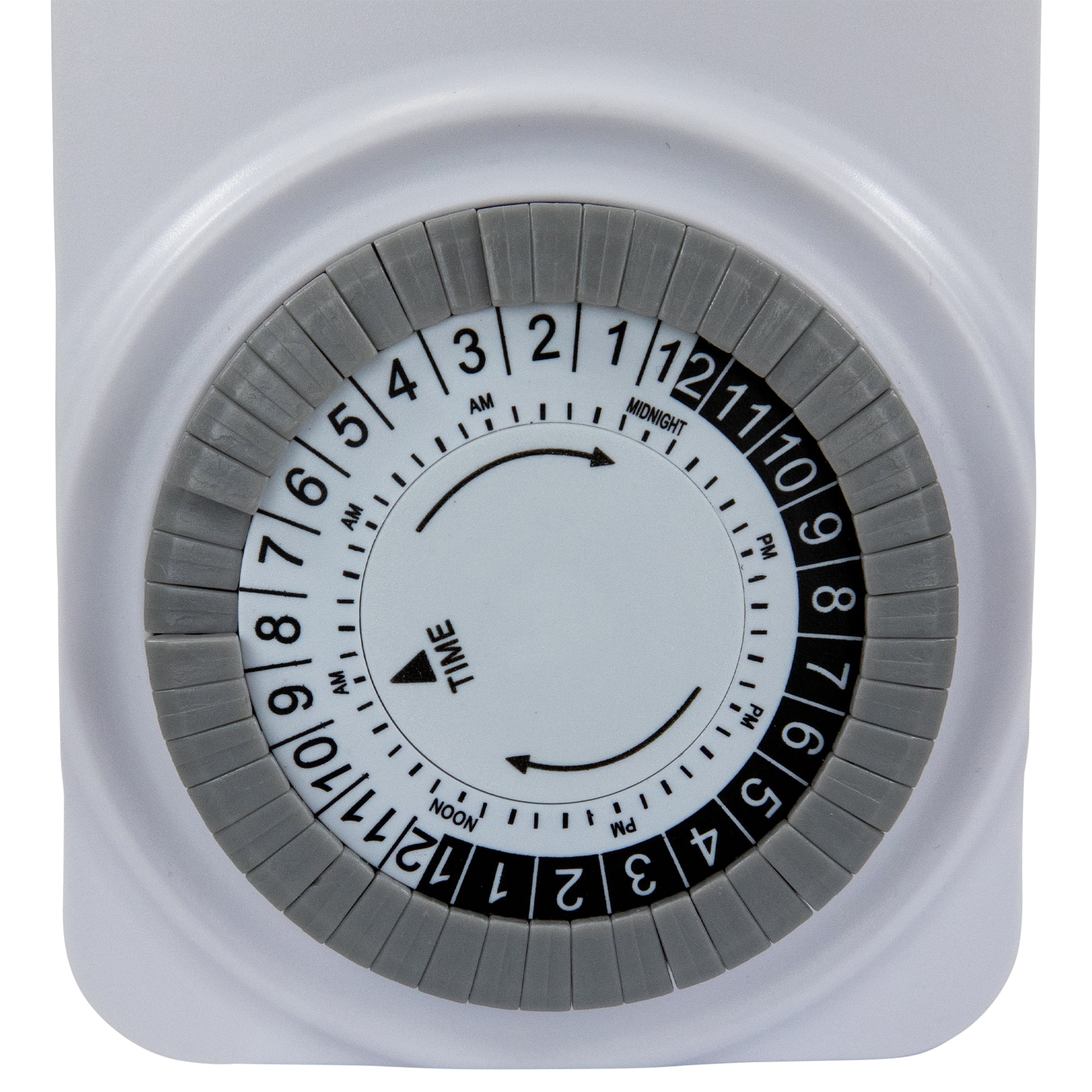 Northlight 24-Hour Electronic Mechanical Countdown Timer - 3.5" - White