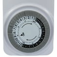 thumbnail image 6 of Northlight 24-Hour Electronic Mechanical Countdown Timer - 3.5" - White, 6 of 6