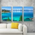 thumbnail image 2 of IDEA4WALL 3 Piece Framed Canvas Wall Art for Living Room, Bedroom Lake Tahoe Canvas Prints for Modern Home Decoration Ready to Hang, 2 of 4
