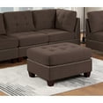 thumbnail image 2 of Miekor Furniture Living Room Furniture Sofa Set Armless Chair Ottoman And 4x Corner Sofa 6pc Set Black Coffee Linen Like Fabric W5UAHD, 2 of 9