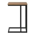 thumbnail image 3 of Kris & Alley Modena Engineered Wood Top Contemporary Narrow C-Shaped Side Table with Coated Steel Base, 3 of 6