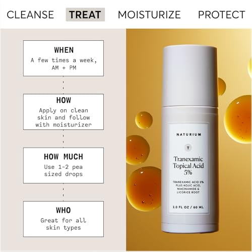 Naturium Tranexamic Topical Acid 5% Jumbo, Face & Skin Care with Kojic Acid, Niacinamide & Licorice Root, 2 fl oz